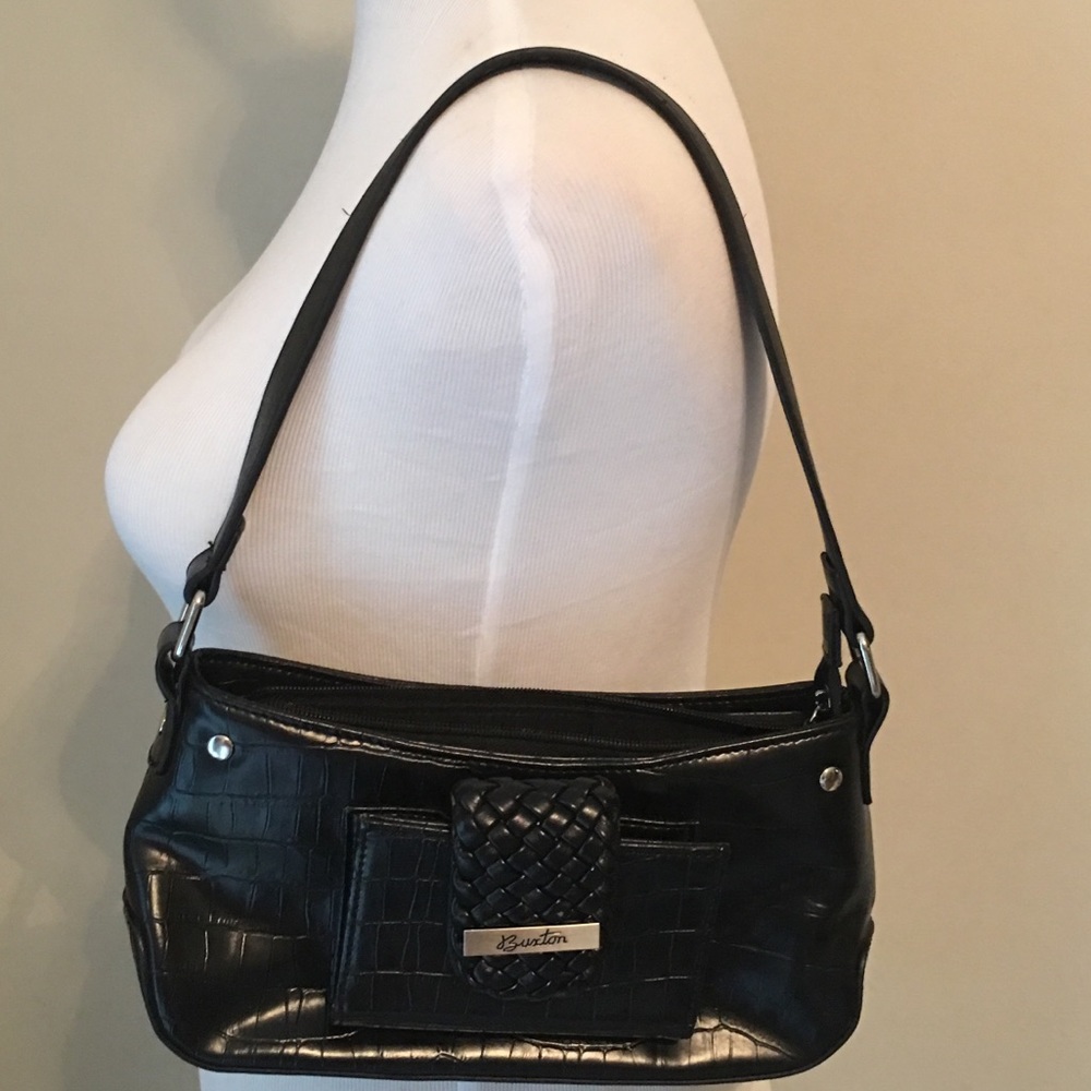 Button black small purse